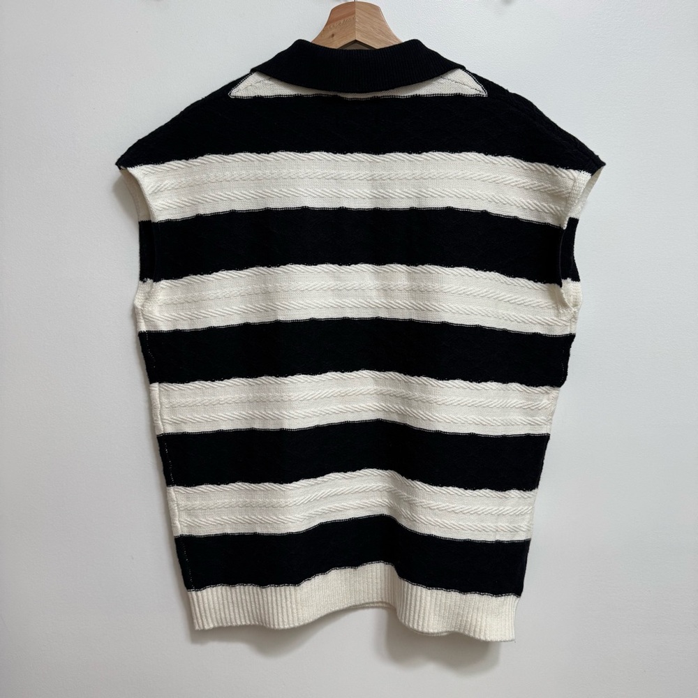 Maeve by Anthropologie Oversized Textured Collared Muscle Sweater Vest XS - Picture 6 of 13